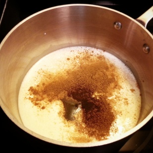 making the custard